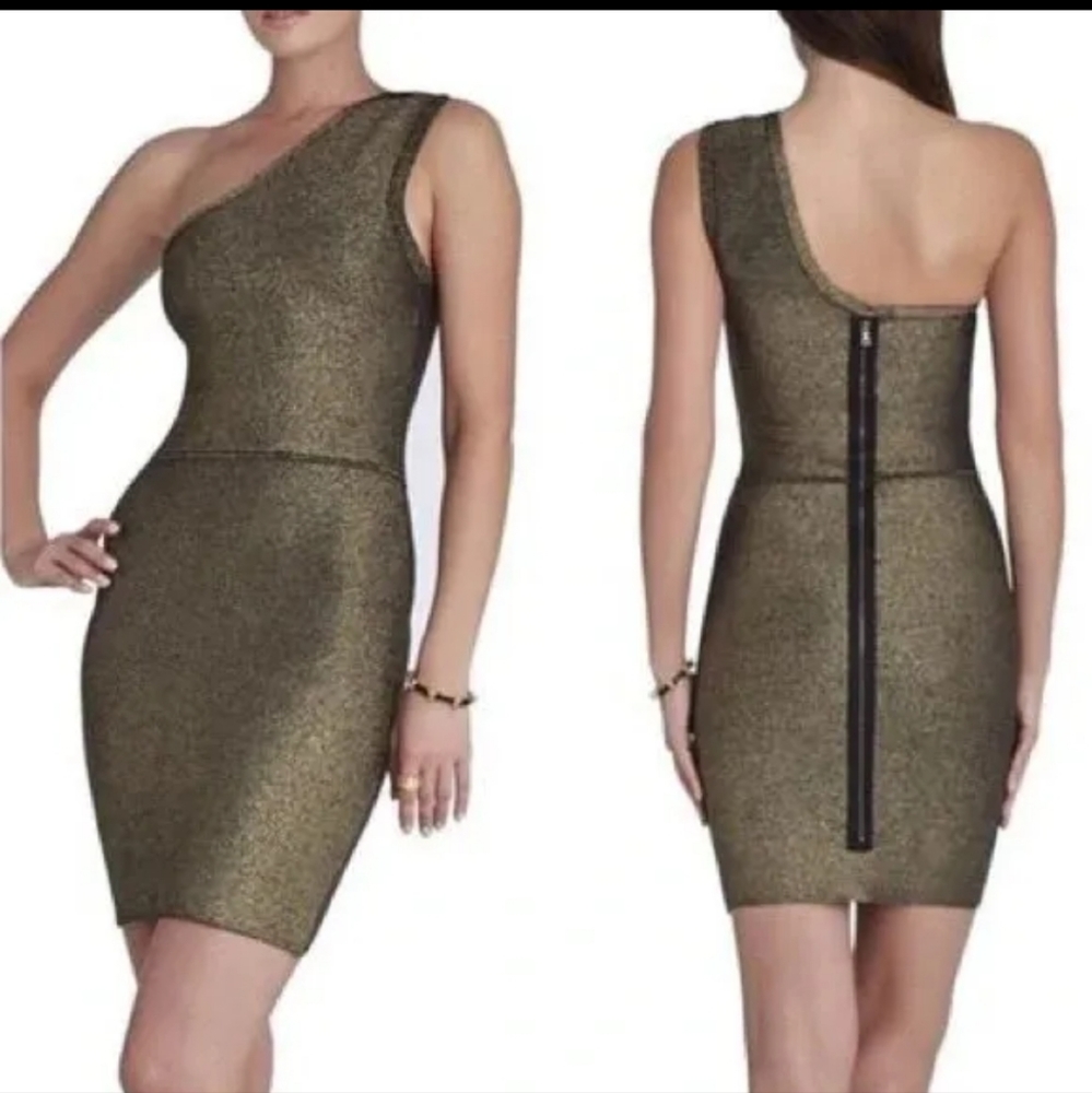 BCBG Maxazria Women One Shoulder Bodycon Inari Dress